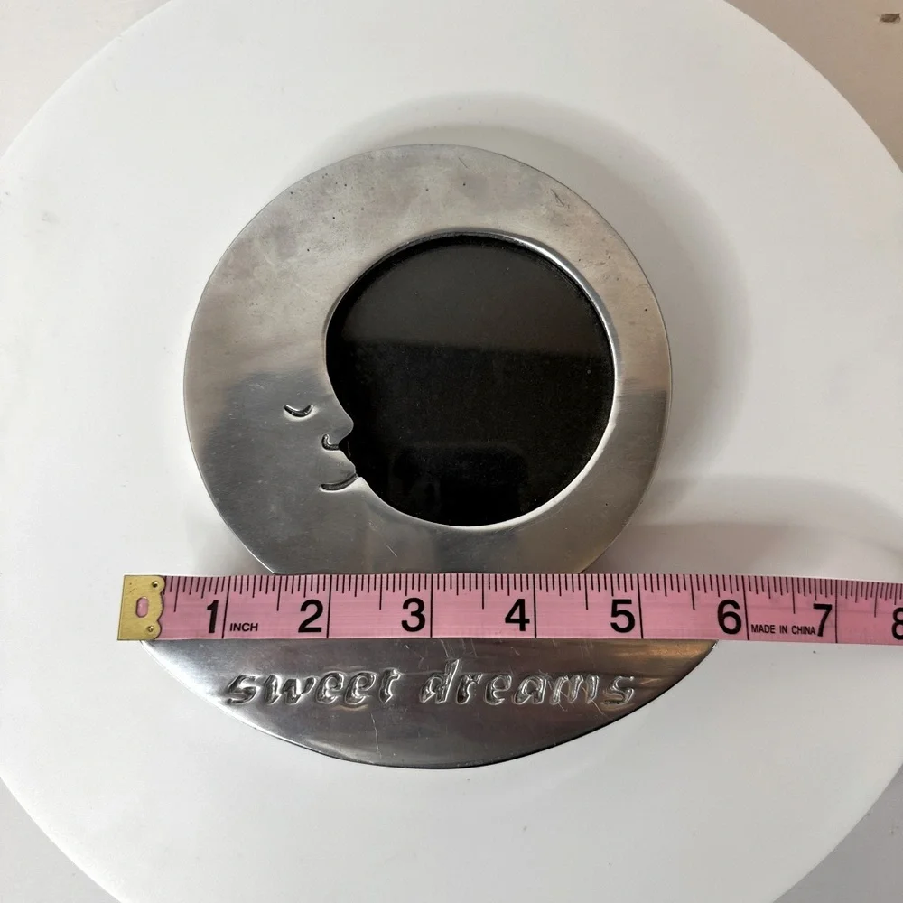 Vintage Silver Moon Sweet Dreams Rocking  Picture Frame by Burnes of Boston